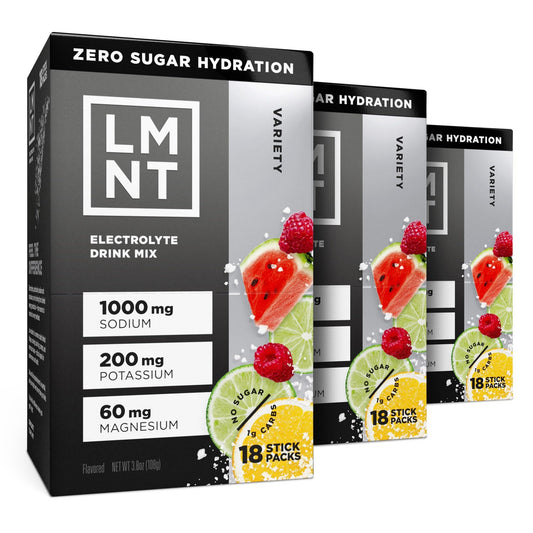 LMNT Zero Sugar Electrolytes - Variety Pack Bundle | Drink Mix | 54-Count - NutriGlobal