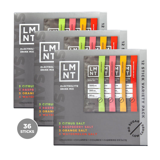 LMNT Zero-Sugar Electrolytes - Variety Pack Bundle - Hydration Powder Packets - NutriGlobal