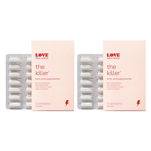 Love Wellness Boric Acid Suppositories for Women, The Killer | Vaginal - NutriGlobal