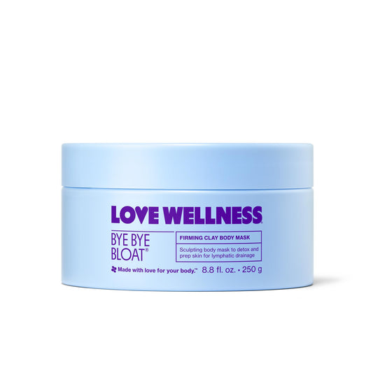 Love Wellness Bye Bye Bloat Firming Clay Body Mask | Lymphatic Drainage Body Mask for Women | Support Bloating Relief, Skin Hydration & Boost Circulation | Caffeine, Grapefruit & Peppermint Oil | 250g - NutriGlobal