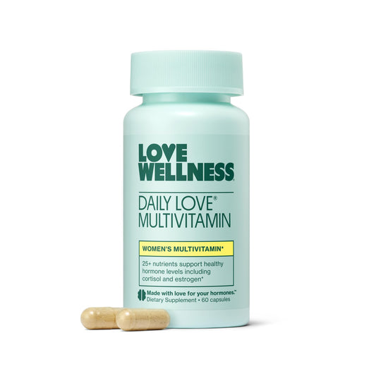 Love Wellness Daily Love Multivitamin for Women | Supports Energy, Cortisol, Immune Health, Stress Relief, & PMS | Complete with Vitamin D, C, Iron, Calcium, Zinc, & Biotin, Magnesium | 60 Count - NutriGlobal