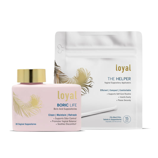 Loyal Boric Life Suppositories 600mg Bundle with Applicator, 30 Suppositories & 15 Applicators - NutriGlobal