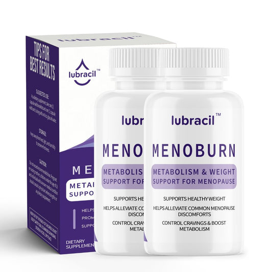 Lubracil Menoburn Perimenopause & Menopause Supplements for Women – Helps Metabolism, Estrogen & Wellness – Targets Hot Flashes, Bloating & Energy – 120 Count, 2 Pack - NutriGlobal