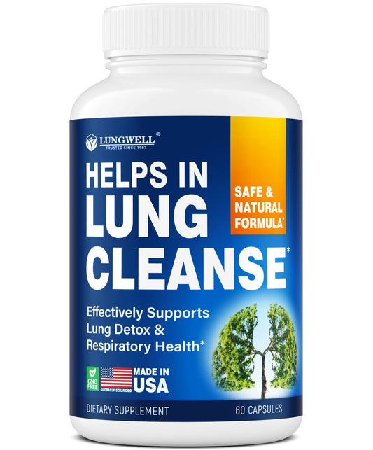 LUNGWELL Quit Smoking Aid - Made in USA - Helps to Clear Lungs & Stop - NutriGlobal