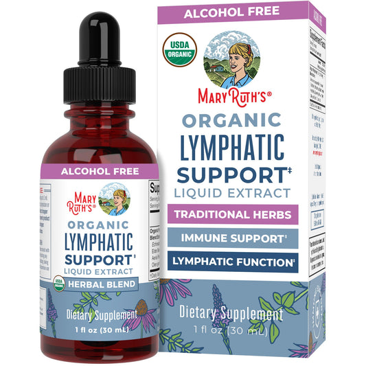 Lymphatic Support Drops by MaryRuth's | USDA Organic Lymphatic Cleanse Immune Support Supplement| Lymphatic Support with Echinacea & Elderberry | Blue Vervain | Vegan | Non-GMO | 30 Servings - NutriGlobal