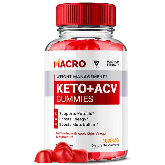 Macro Keto ACV Gummies Advanced Apple Cider Vinegar Vitamin Supplement - NutriGlobal