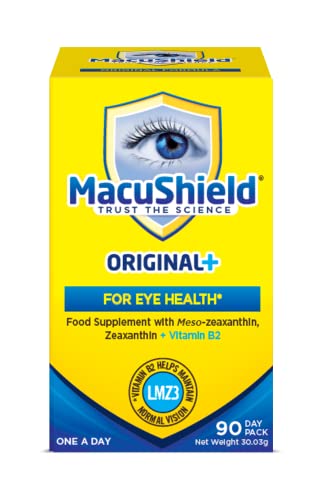 MacuShield Original Plus Capsules - 90 Day Pack, Eye Health Food Supplement containing - NutriGlobal