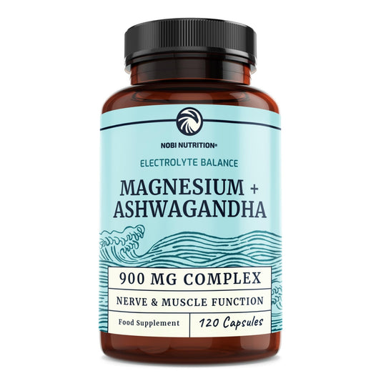 Magnesium Ashwagandha | Calming Magnesium Supplement for Adults | Relax, Rest - NutriGlobal