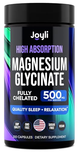 Magnesium Glycinate 500MG - Magnesium for Sleep - High Absorption Chelated Magnesiu - NutriGlobal
