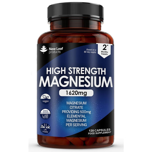 Magnesium Supplements 1620mg - Super Strength - Magnesium Citrate Capsules - NutriGlobal