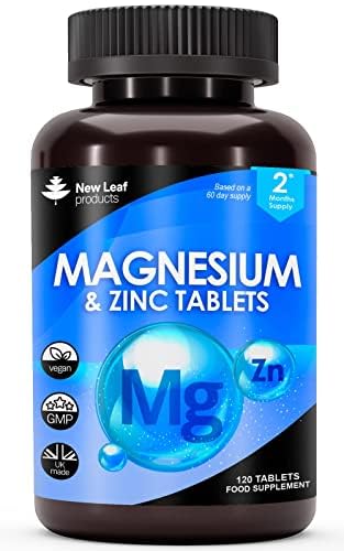 Magnesium Supplements 516mg With Zinc - 120 Magnesium Tablets Supports Muscle - NutriGlobal