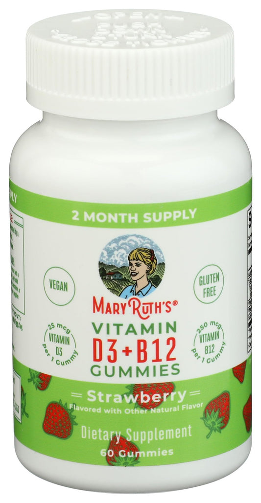 Mary Ruth's Vitamin D3 & B12 Gummies, 60 CT - NutriGlobal