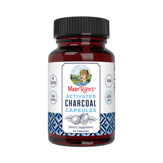 MaryRuth Organics Activated Charcoal Capsules | Substance Adsorption | Derived from Coconut Shells | Vegan Capsules from Pine Trees | Non-GMO | Gluten Free | 40 Count - NutriGlobal