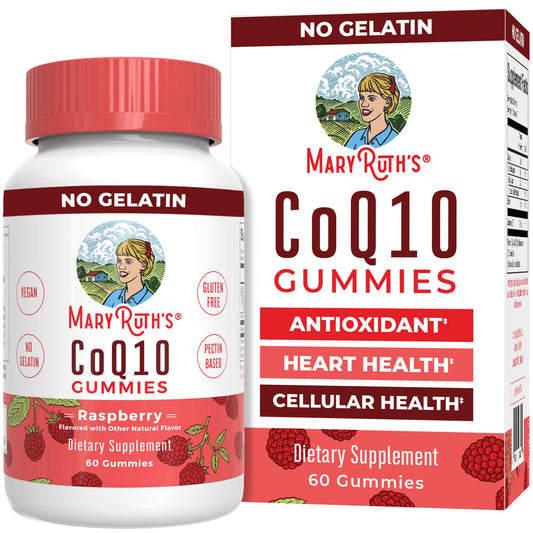 MaryRuth Organics CoQ10 Gummies | Coenzyme Q10 | Gummy Supplements for Heart Health & Cellular Health | Antioxidant | CoQ10 120 mg | Vegan | Non-GMO | Gluten Free | 60 Count | 1 Month Supply - NutriGlobal