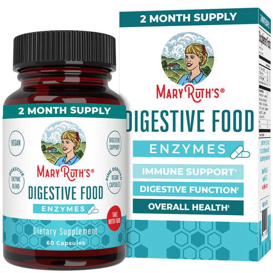 MaryRuth Organics Digestive Enzymes | Up to 2 Month Supply | Vegan Digestive Health Aid and Gut Health Enzyme Complex | Over 12 Enzymes | Vitamins B6 & B12 - NutriGlobal