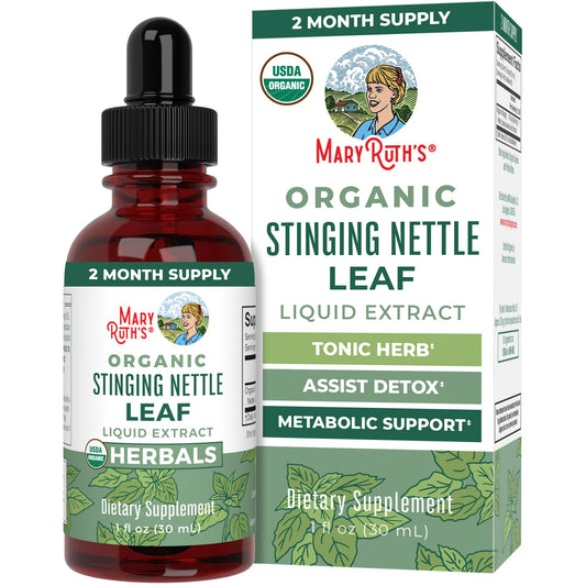 MaryRuth Organics Stinging Nettle Leaf Extract | Detox Supplement Herbal Drops | USDA Organic | Vegan | Non-GMO | Gluten Free | 1 Fluid Oz - NutriGlobal
