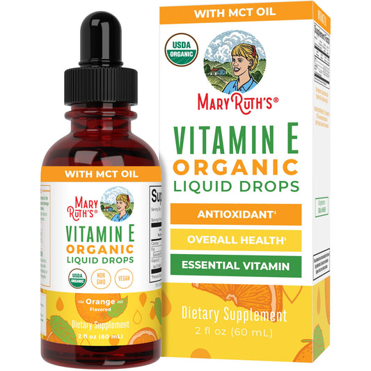 MaryRuth Organics USDA Vitamin E Liquid Drops 2 Month Supply | Bone and Joint Health | Cognitive Health for Adults and Kids | Sugar Free, Vegan, Non-GMO, Gluten Free | 2 Ounces - NutriGlobal