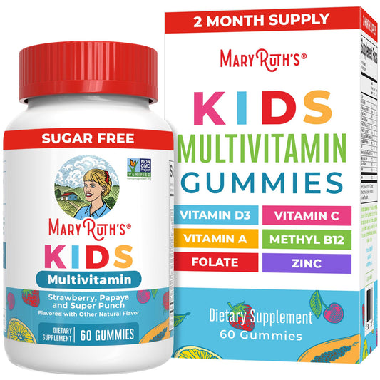 MARYRUTH'S Kids Vitamins | Multi | Sugar Free | 2 Month Supply | Kids Multivitamin Gummies for Ages 2+ | Vegan | Only 1 Gummy a Day | 60 Count - NutriGlobal