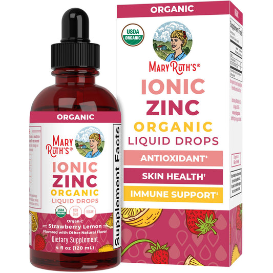MaryRuth's Organic Liquid Zinc Supplement for Kids & Adults | Immune Support | Skin Health | Antioxidant | Cellular Metabolism | Zinc Sulfate | Vegan | Non-GMO | Sugar Free | Gluten Free | 4 oz - NutriGlobal