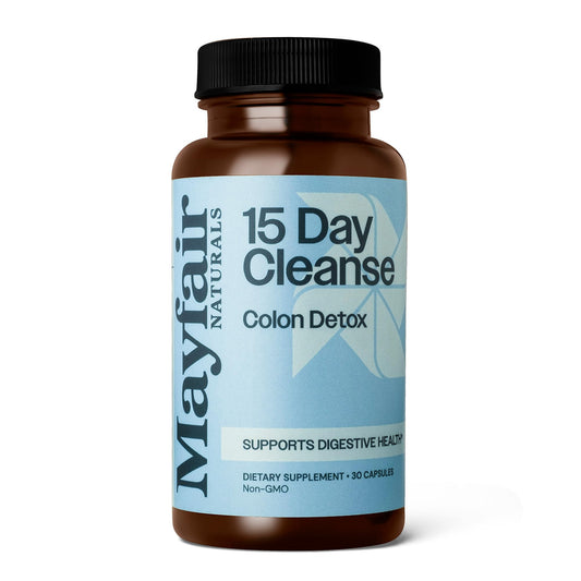 Mayfair Naturals 15 Day Cleanse Colon Detox, Dietary Supplement, 30 Capsules, Natural Laxative - NutriGlobal