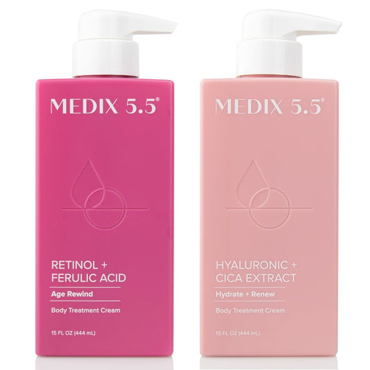 Medix 5.5 Retinol Body Lotion + Hyaluronic Acid Cream, Moisturizer Body & Face Lotion - NutriGlobal