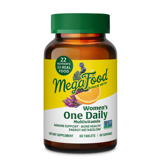 MegaFood Womens Multivitamin One Daily - Multivitamin for Women - Vitamin C, Vitamin D, Iron & B Vitamins - Bone, Energy Metabolism & Immune Support - NutriGlobal