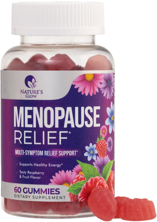 Menopause Supplement for Women - Complete Multi-Benefit Menopause Relief Gummy for Mild Hot Flashes & Night Sweats, Natural Balance & Energy Support, Menopausal Vitamins, Gluten Free - 60 Gummies - NutriGlobal