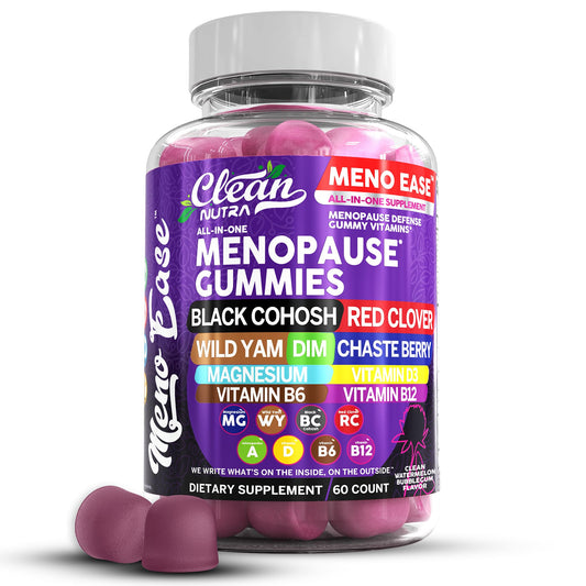 Menopause Supplement for Women Gummies with Black Cohosh, Wild Yam, DIM, Magnesium, Red Clover Chasteberry for Hormone Balance Relief Night Sweats Mood Plus Bergamot, Vitamin D3, Vitamin B6 B12 - NutriGlobal