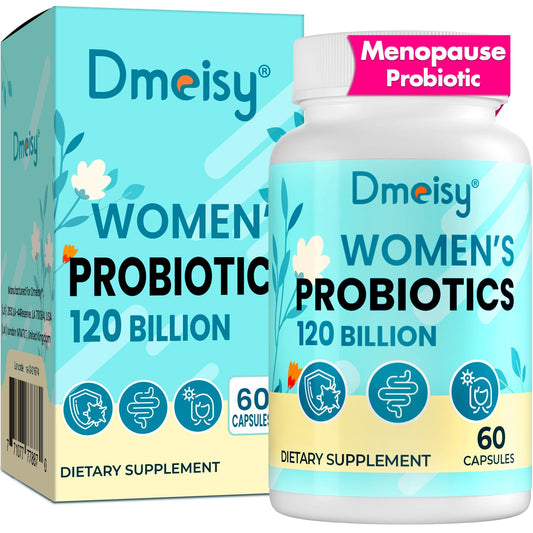 Menopause Supplements for Women, 120 Billion CFU Probiotic, 13-in-1 Herbs Probiotics Complex, for Menopause Relief, Hormone Balance, Hot Flashes, Night Sweats, Mood Swings, Gut & Immunity - 60 Capsule - NutriGlobal