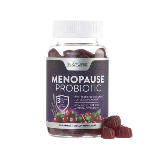 Menopause Supplements for Women - Menopause Probiotic Gummy - Women’s Menopause Relief for Hot Flashes, Night Sweats & Mood Swings with Black Cohosh & Cranberry - Non-GMO, Vegan - 60 Gummies - NutriGlobal