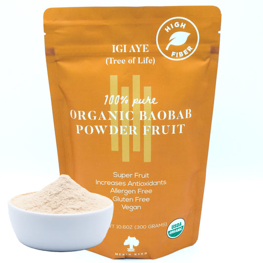 MERIN KIND Organic Baobab Powder - Prebiotic Fiber Supplement - NutriGlobal