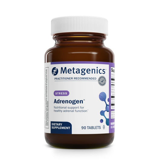Metagenics Adrenogen - Adrenal Health with Raw Adrenal Concentrate, B Vitamins & PABA Supplement - Supports Hormone Balance, Energy & Nervous System Function* - Non-GMO, Gluten-Free - 90 Tablets - NutriGlobal