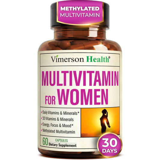 Methylated Multivitamin for Women w/Bioavailable Vitamins, Chelated Minerals, Vitamin D, B12, C, A & Zinc for Energy, Focus and Immune Health - NutriGlobal