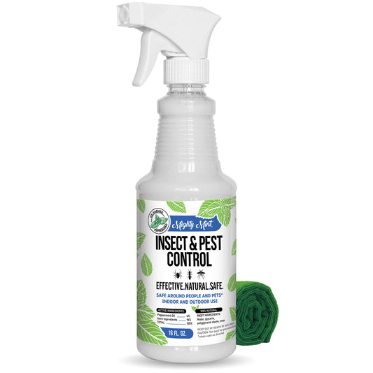 Mighty Mint 16 oz Peppermint Oil Insect & Pest Spray - for Spiders, Ants - NutriGlobal