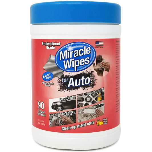 MiracleWipes for Automotive, All Purpose Cleaning Wipes for Hands, Auto Interior, Exterior - NutriGlobal