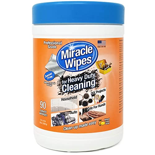 MiracleWipes for Heavy Duty Cleaning (90 Count) - All Purpose Cleaner, Kitchens - NutriGlobal