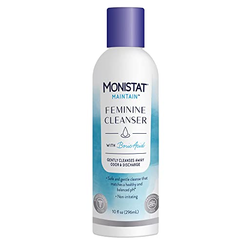Monistat Boric Acid Feminine Cleanser, Fragrance Free Feminine Wash, 10 Fl - NutriGlobal