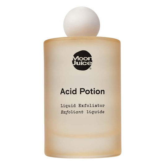 Moon Juice Acid Potion Liquid Face Exfoliator - 25% AHA BHA Exfoliant with Reishi + Niacinamide - Helps Resurface Skin, Unclog Pores, & Stimulate Collagen - Hydrates & Soothes Skin (3.3 Fl oz) - NutriGlobal