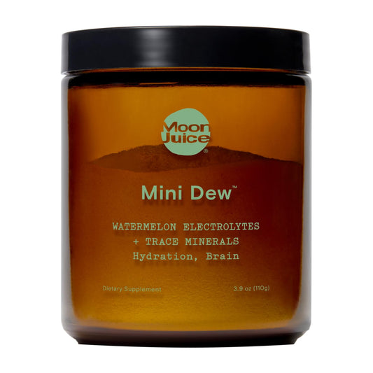 Moon Juice Mini Dew Electrolytes Powder - Sugar Free Minerals & Electrolyte Hydration Powder for Instant Hydration & Brain Support - Magnesium, Calcium, Potassium, Pink Salt, Watermelon, 30 Servings - NutriGlobal
