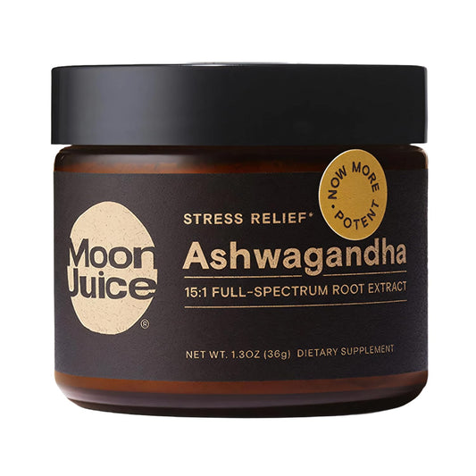 Moon Juice Organic Ashwagandha Supplement - Ashwagandha KSM-66 Root Powder Extract (15:1 Full-Spectrum) for Stress, Focus & Mood - Vegan, Non-GMO, Gluten-Free - 1.3 oz, 72 Servings - NutriGlobal
