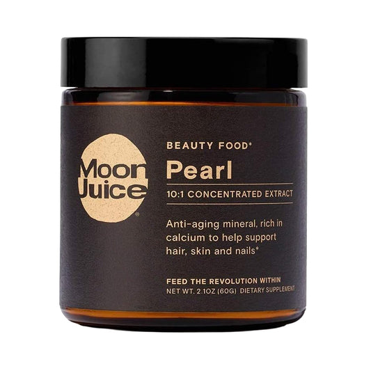 Moon Juice Pearl Powder Supplement - Collagen Support for Hair, Skin & Nails - Anti-Aging Antioxidant Mineral with Calcium - Sustainably Sourced, Non-GMO - 2.1 oz, 30 Servings - NutriGlobal