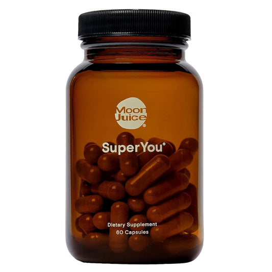 Moon Juice SuperYou Ashwagandha Supplements with Rhodiola, Shatavari & Amla - Cortisol Reducer for Energy, Mood, Focus and Stress Support, Vegan, Non-GMO & 100% Traceable, 60 Capsules, 30 Servings - NutriGlobal