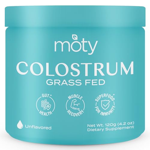 Moty Bovine Colostrum Grass Fed Powder Supplement for Gut Health, Muscle Recovery - NutriGlobal