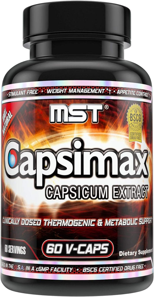MST Capsimax Supplement 100mg V Capsules, 60 Servings Clinically Dose - NutriGlobal