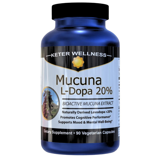 Mucuna Pruriens 20% L-Dopa – Standardized Velvet Bean Extract for Natural Dopamine, Focus & Mood Support – Pure 8:1 Concentrated Herbal Supplement – Vegan, Non-GMO, 90 Capsules - NutriGlobal