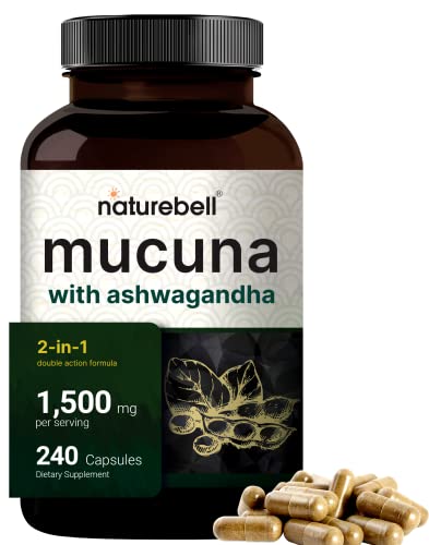 Mucuna Pruriens Capsules, Triple Strength 1500mg Per Serving, 2 in 1 Formula - NutriGlobal