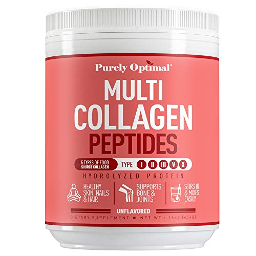 Multi Collagen Peptides Powder - 5 Types of Hydrolyzed Collagen Protein with Biotin - NutriGlobal