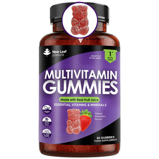 Multivitamin Gummies High Strength for Men Women - Vegetarian +14 Essential Vitamins - NutriGlobal