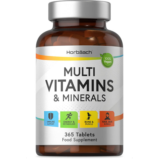 Multivitamin Tablets for Men and Women | 365 Count | with 24 Essential Nutrients - NutriGlobal