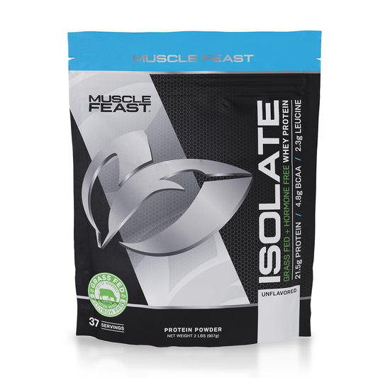 Muscle Feast Grass-Fed Whey Protein Isolate, All Natural Hormone Free Pasture Raised - NutriGlobal
